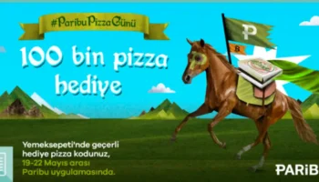 pizzalar yenilmeye hazir paribu pizza gununde 100000 pizza hediye UcAMCBEd